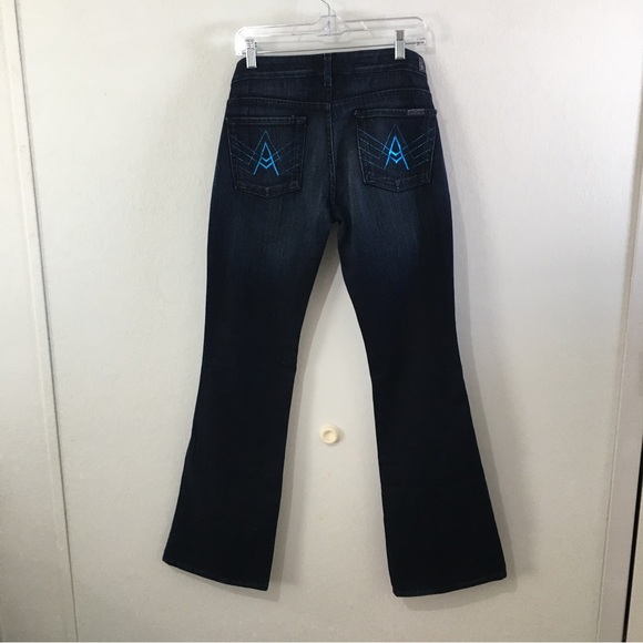 Brand New NWOT Seven for all Mankind A Pocket Metallic Embroidered Jeans size 29 - Picture 5 of 7